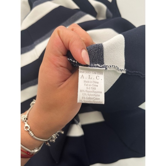 A.L.C. Huntington Colorblock Knit Fit&Flare Mini Dress - Picture 6 of 9